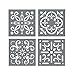 Mexican Tile Stencil Set - Pack of Four 8x8 Tile Stencil Designs for Painting - Wall or Floor Tile Stencil Designs - for Making Mosaic Tile Stencil Patterns