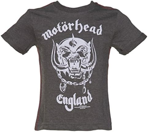 Kids Dark Grey Marl Motorhead England T Shirt from Amplified Kids