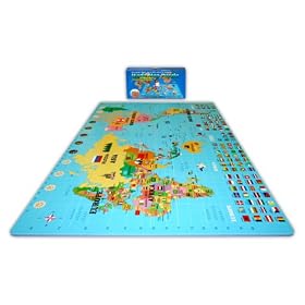 Play and Learn Soft and Safe World Map 6'5 x 4' x 5 8 by Alessco Inc.