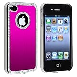 Snap-on Case Compatible with Apple? iPhone?4 / 4S , Bling Luxury Hot Pink