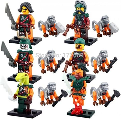6pcs/lot Ninja Cyren Doubloon Nadakhan Flintlocke Clancee Bucko Blocks Minifigures Children Gift Toy