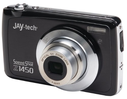 JayTech JAY-tech SpeedShot Z1450 Digitalkamera (12 Megapixel, 5-fach opt. Zoom, 6,8 cm (2,7 Zoll) TFT LCD-Display, bildstabilisiert) schwarz