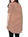 Allegra K Women Stripe Batwing Sleeve Oversize Tunic Top T-shirts Dark Orange XL