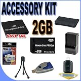 BigVALUEInc Accessory Saver Bundle for Sony DSCT200, DSCT300, DSCT70, DSCT77, DSCT700, DSCT500 Digital Cameras NP-FD1 Kit Includes Rechargeable Lithium Ion Replacement Battery NPBD1 + 2GB PRO Duo Memory Stick and MORE