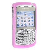 Blackberry 8300 Curve OEM Original Magenta Pink Rubberized Skin Case HDW-13840-001
