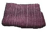 Extra 40% Off Soft 100% Alpaca Wool Reversible Throw Blanket Luscious Dark Purple Color Cream Features