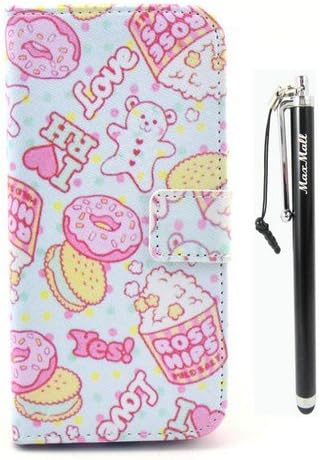 Samsung Galaxy S5 Mini Case,MaxMall Cookie Bear Cake PU Leather Stand Card Wallet Case Cover for Samsung Galaxy S5 Mini SM-G800 SM-G800F