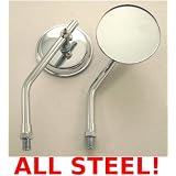 2 Round 3 Motorcycle Mirrors-Honda Ace Aero Magna 750 