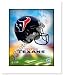 Houston Texans NFL Double Matted 8x10 Photograph Team Logo and Football Helmet Collage