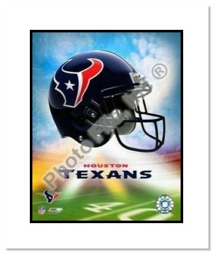 Houston Texans NFL Double Matted 8x10 Photograph Team Logo and Football Helmet Collage