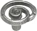 1 3/8 Dia Antique Pewter Scroll Knob