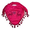 Alpenfl�stern Trachtenschal Hirschliebe (pink) - s��es, trachtiges Tuch mit Hirschen, Schal mit Herz, Trachtentuch zum Dirndl f�r die Wiesn oder Oktoberfest