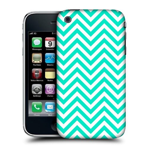 Head Case Designs Neon Teal Neon Chevron Design Case for Apple iPhone 3G/3GS