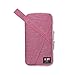 BUBM Designer Electronics Accessories Carry Case / Travel Organizer Wallet Bag / Passport Holder with Handle (Small, Rose Red)