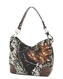 51eeOMxKi8L. SL160  Mossy Oak Brown Western Camouflage Crocodile Trim Hobo Purse