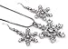 SoulBreezeCollection Winter White Snowflake Pendant Necklace Earrings Bridal Wedding Bridesmaid Prom Christmas Gift