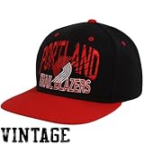 Portland Trail Blazers Black/Red Two Tone Plastic Snapback Adjustable Plastic Snap Back Hat / Cap