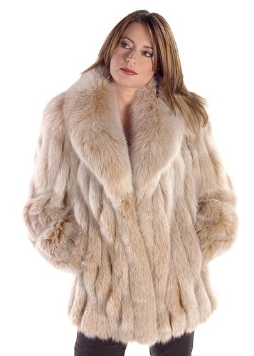 Fox Fur Jacket - Blushing Beige 29