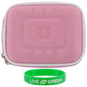 Nylon Hard Shell Carrying Case (Pink) for Kodak Zi6 HD Pocket Video Camera