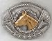 Silver-tone Diamondcut Pewter/Brass Horse Buckle