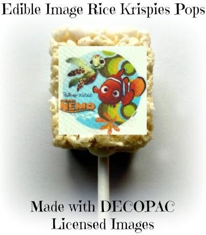 12 count FINDING NEMO Rice Krispies Treat Pops 1 Dozen Edible Image Rice Krispy Party Favors Desserts Gifts Party Supplies on a stick &amp; Individually Wrapped