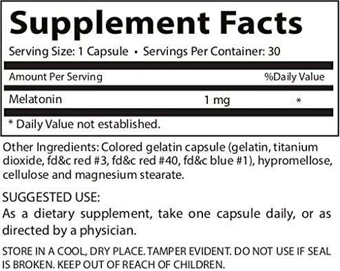 Cenegenics Melatonin SR 1mg, 30 count- To Help Regulate Sleep &amp; Wake Cycles