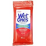Wet Ones Antibacterial Hand Wipes Travel Pack, 15-Count