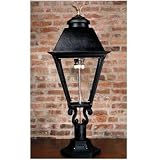 Gas Light America GL3000 Cast Aluminum Natural Gas Light With Triple Inverted Mantle Burner On Pedestal Mount