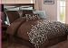 Luxury Home 8-Piece Leaves Comforter Set, Chocolate, King