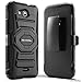 Evocel New Generation Series Phone Case Compatible with Kyocera Hydro Wave (C6740) / Hydro Air (C6745) featuring Belt Clip Holster and Kickstand, Black