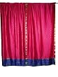 2 Hot Pink Purple Art Silk Sari Curtains Drapes Panels Window Dressing 83x44 Inch