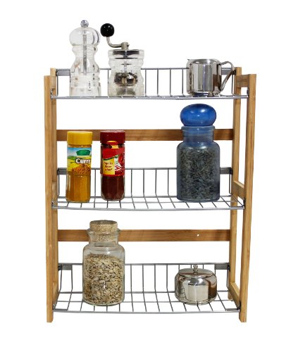 Cheap Bamboo Rack Kitchen Shelf For Spices And Condiments 33 X 13