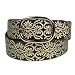 Women's New Brown or Black Contrast Design Belt 1.6 Inches By Landes