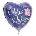 Mis Quince with Pink Rose Helium-Fill Balloon