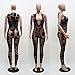 Women's Sexy Sleeveless Deep V-neck See Through Bodycon Clubwear Romper Jumpsuit