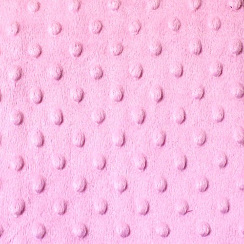 Light Pink Minky Cuddle Dimple Dot Fabric, 60” Inches Wide – Sold By The Yard (FB)