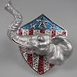 Crystal Jeweled Trinket Box - Elephant's Head J529
