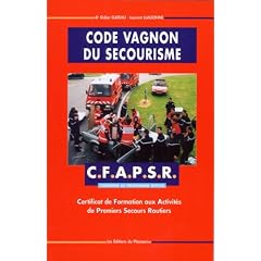 Code Vagnon du secourisme : CFAPSR (premiers secours routier)
