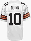 Brady Quinn #10 Browns Adult WHITE Replica Jersey