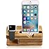 #1 Apple Watch Stand, Aerb Bamboo Wood Charging Stand Bracket Docking Station Stock Cradle Holder for iPhone and Apple Watch 38mm 42mm