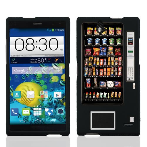 URAKKI® Black Retro Vending Machine Design on Hard Slim Fit Phone Case Cover for ZTE Grand X Max Z787 / ZTE Grand X Max + Plus Z987