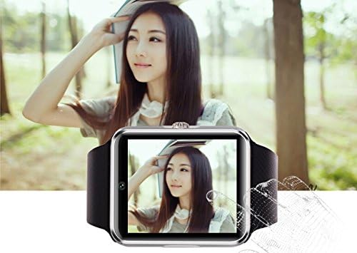 Aberobay Smart Bluetooth VER 3.0 1.54" 2.0MP Resolution of 240x240 PIXEL GT08 Wristwatch Heart Rate Monitor NFC Bluetooth connectivity support share£¬Can be Used for Sports Pedometer, Sleep Monitoring, Answering Phones, Remote Camera, Intelligent Anti-lost and Other Functions Ranging, is Currently The Most Powerful Smart Watch Support Android System -Gray