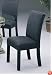 Set of 2 Modern Contemporary Black Fabric Parson Dining Chairs