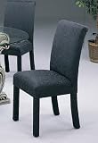 Review visiondecor Furniture  / Set of 2 Modern Contemporary Black Fabric Parson Dining Chairs