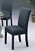 Set of 2 Modern Contemporary Black Fabric Parson Dining Chairs