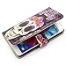Bfun Packing Purple Flower Floral Skull Wallet Leather Cover Case For Samsung Galaxy S5