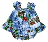 Red Hibiscus Island Girl's Infant Hawaiian Aloha Jumper (Cabana) Set