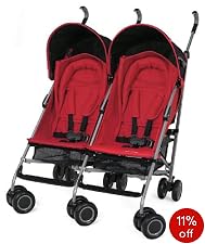 Mothercare MPV double stroller - Red