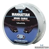 Manhattan 6 ft HDMI 1.3 19-Pin Male to HDMI 19-Pin Male Gold-plated Connections Cable