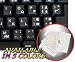 Danish Keyboard Stickers With White Lettering On Transparent Background